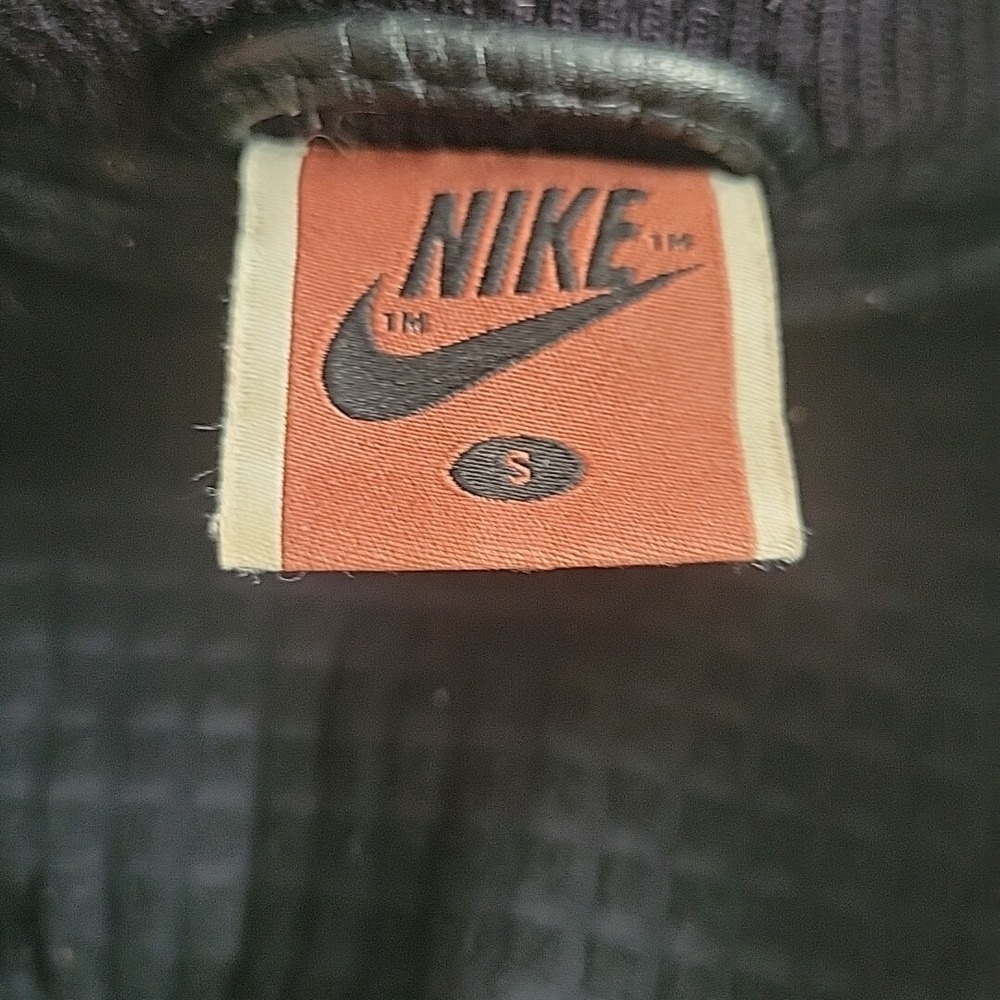 Nike Destroyer Bomber Jacket Mens S Blacked Out  Leather & Wool 485059-010 - Picture 4 of 12